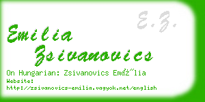 emilia zsivanovics business card